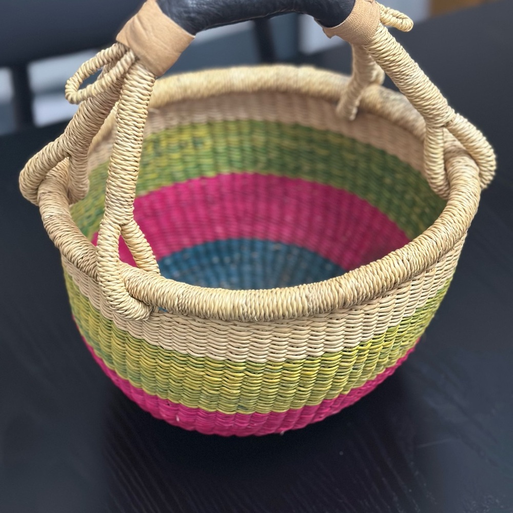 Bolga African Authentic Handwoven Basket